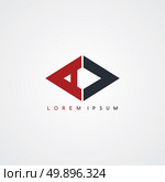 initial letter linked uppercase logo black red in white background. Стоковая иллюстрация, агентство Ingram Publishing / Фотобанк Лори