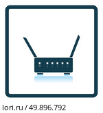 Wi-Fi router icon. Shadow reflection design. Vector illustration. Стоковая иллюстрация, агентство Ingram Publishing / Фотобанк Лори