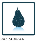 Icon of Pear. Shadow reflection design. Vector illustration. Стоковая иллюстрация, агентство Ingram Publishing / Фотобанк Лори