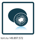 Icon of Kiwi. Shadow reflection design. Vector illustration. Стоковая иллюстрация, агентство Ingram Publishing / Фотобанк Лори