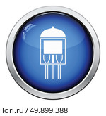 Electronic vacuum tube icon. Glossy button design. Vector illustration. Стоковая иллюстрация, агентство Ingram Publishing / Фотобанк Лори