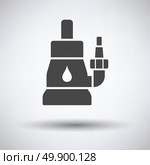 Submersible water pump icon on gray background with round shadow. Vector illustration. Стоковая иллюстрация, агентство Ingram Publishing / Фотобанк Лори