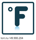 Fahrenheit degree icon. Shadow reflection design. Vector illustration. Стоковая иллюстрация, агентство Ingram Publishing / Фотобанк Лори