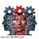 Business group intelligence and think tank team innovation technologies concept as a metaphor for a collaborative creative industry and teamwork imagination or partnership engineering creativity icon as a 3D illustration. Стоковое фото, агентство Ingram Publishing / Фотобанк Лори