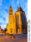 Rothenburg ob der Tauber Church, Franconia, Bavaria, Germany sunset. Стоковое фото, агентство Ingram Publishing / Фотобанк Лори