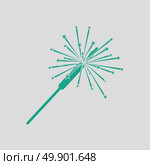Party sparkler icon. Gray background with green. Vector illustration. Стоковая иллюстрация, агентство Ingram Publishing / Фотобанк Лори