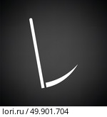 Scythe icon. Black background with white. Vector illustration. Стоковая иллюстрация, агентство Ingram Publishing / Фотобанк Лори