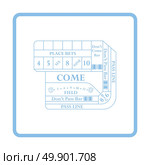 Craps table icon. Blue frame design. Vector illustration. Стоковая иллюстрация, агентство Ingram Publishing / Фотобанк Лори