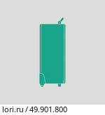 Icon of studio photo light bag. Gray background with green. Vector illustration. Стоковая иллюстрация, агентство Ingram Publishing / Фотобанк Лори