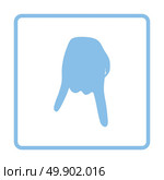Baseball catcher gesture icon. Blue frame design. Vector illustration. Стоковая иллюстрация, агентство Ingram Publishing / Фотобанк Лори