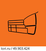 Dog muzzle icon. Orange background with black. Vector illustration. Стоковая иллюстрация, агентство Ingram Publishing / Фотобанк Лори