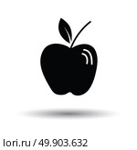 Apple icon. White background with shadow design. Vector illustration. Стоковая иллюстрация, агентство Ingram Publishing / Фотобанк Лори