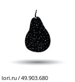 Pear icon. White background with shadow design. Vector illustration. Стоковая иллюстрация, агентство Ingram Publishing / Фотобанк Лори