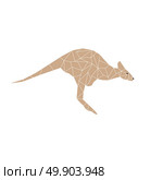 Kangaroo jump colorful mosaic pattern. Kangaroo jumping designed using colorful mosaic pattern graphic vector. Стоковая иллюстрация, агентство Ingram Publishing / Фотобанк Лори