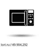 Micro wave oven icon. White background with shadow design. Vector illustration. Стоковая иллюстрация, агентство Ingram Publishing / Фотобанк Лори
