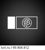 Bacterium glass icon. Black background with white. Vector illustration. Стоковая иллюстрация, агентство Ingram Publishing / Фотобанк Лори