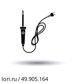 Soldering iron icon. White background with shadow design. Vector illustration. Стоковая иллюстрация, агентство Ingram Publishing / Фотобанк Лори