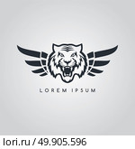 tiger aviator symbol logo logotype theme. tiger aviator symbol logo logotype theme vector illustration. Стоковая иллюстрация, агентство Ingram Publishing / Фотобанк Лори