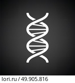 DNA icon. Black background with white. Vector illustration. Стоковая иллюстрация, агентство Ingram Publishing / Фотобанк Лори