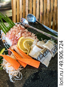 vareity sashimi set on plate. Стоковое фото, агентство Ingram Publishing / Фотобанк Лори