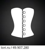 Sexy corset icon. Black background with white. Vector illustration. Стоковая иллюстрация, агентство Ingram Publishing / Фотобанк Лори