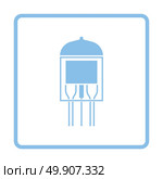 Electronic vacuum tube icon. Blue frame design. Vector illustration. Стоковая иллюстрация, агентство Ingram Publishing / Фотобанк Лори