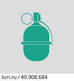 Attack grenade icon. Gray background with green. Vector illustration. Стоковая иллюстрация, агентство Ingram Publishing / Фотобанк Лори