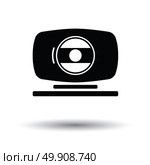 Webcam icon. Black background with white. Vector illustration. Стоковая иллюстрация, агентство Ingram Publishing / Фотобанк Лори