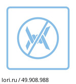 Barbed wire icon. Blue frame design. Vector illustration. Стоковая иллюстрация, агентство Ingram Publishing / Фотобанк Лори