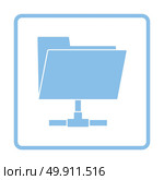 Shared folder icon. Blue frame design. Vector illustration. Стоковая иллюстрация, агентство Ingram Publishing / Фотобанк Лори