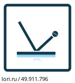Cricket ball trajectory icon. Shadow reflection design. Vector illustration. Стоковая иллюстрация, агентство Ingram Publishing / Фотобанк Лори