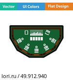 Poker table icon. Flat color design. Vector illustration. Стоковая иллюстрация, агентство Ingram Publishing / Фотобанк Лори