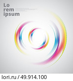 abstract halftone vectors swirl circle semicircle colorful vector on white background for print ad, magazine, leaflet, brochure, poster. Стоковая иллюстрация, агентство Ingram Publishing / Фотобанк Лори