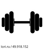 The dumbell black color icon. Стоковая иллюстрация, агентство Ingram Publishing / Фотобанк Лори