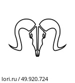 Goat head skull black icon . Стоковая иллюстрация, агентство Ingram Publishing / Фотобанк Лори
