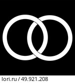 Two bonded wedding rings  icon .. Two bonded wedding rings icon . Стоковая иллюстрация, агентство Ingram Publishing / Фотобанк Лори