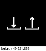 Sign upload and download it is white icon .. Sign upload and download it is white icon . Flat style . Стоковая иллюстрация, агентство Ingram Publishing / Фотобанк Лори