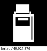 Hand terminal it is white icon .. Hand terminal it is white icon . Flat style . Стоковая иллюстрация, агентство Ingram Publishing / Фотобанк Лори