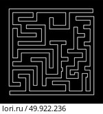 Labyrinth, maze conundrum white icon . Стоковая иллюстрация, агентство Ingram Publishing / Фотобанк Лори