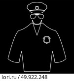 Police white icon . Стоковая иллюстрация, агентство Ingram Publishing / Фотобанк Лори