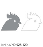 Rooster head grey set  grey set  icon .. Rooster head grey set  icon . Стоковая иллюстрация, агентство Ingram Publishing / Фотобанк Лори