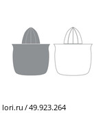 Juicer squeezer grey set icon . Стоковая иллюстрация, агентство Ingram Publishing / Фотобанк Лори