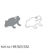 Frog grey set icon . Стоковая иллюстрация, агентство Ingram Publishing / Фотобанк Лори