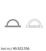 Protractor grey set icon . Стоковая иллюстрация, агентство Ingram Publishing / Фотобанк Лори