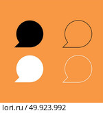 Sign commentary black and white set icon . Стоковая иллюстрация, агентство Ingram Publishing / Фотобанк Лори