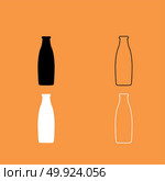 Bottle black and white set icon . Стоковая иллюстрация, агентство Ingram Publishing / Фотобанк Лори