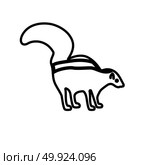 Skunk black icon . Стоковая иллюстрация, агентство Ingram Publishing / Фотобанк Лори