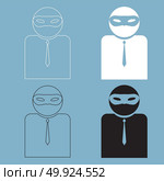 The man incognito in a mask  icon .. The man incognito in a mask icon . Стоковая иллюстрация, агентство Ingram Publishing / Фотобанк Лори