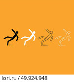 Man slip fall icon . Стоковая иллюстрация, агентство Ingram Publishing / Фотобанк Лори