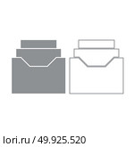 Documents archieve or drawer icon. Grey set .. Documents archieve or drawer icon. It is grey set . Стоковая иллюстрация, агентство Ingram Publishing / Фотобанк Лори